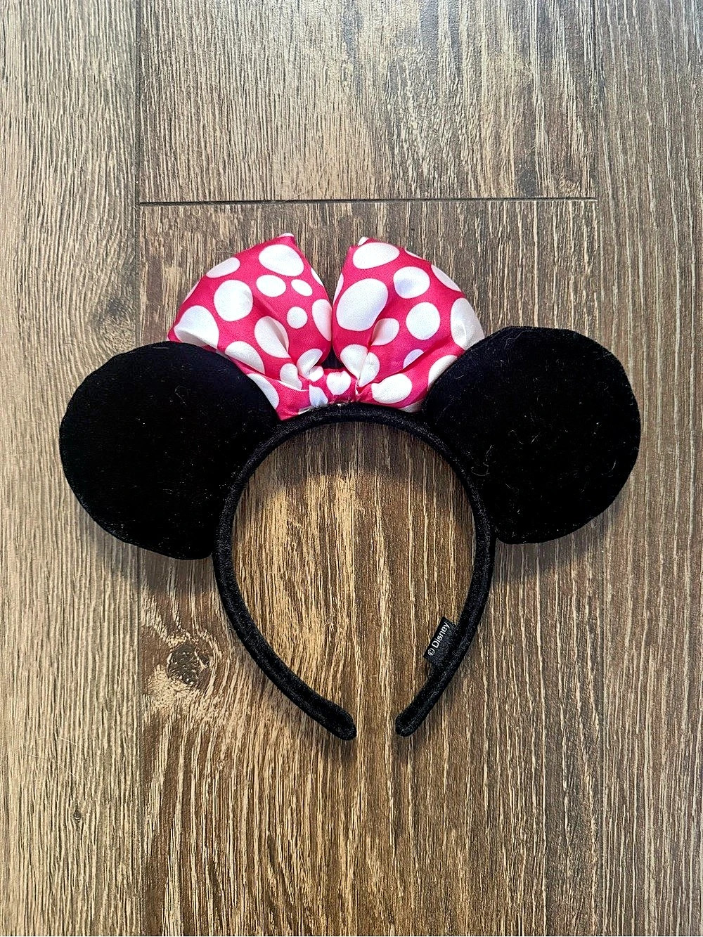 Disney Parks Minnie Mouse Ears Headband Pink & Black Like New